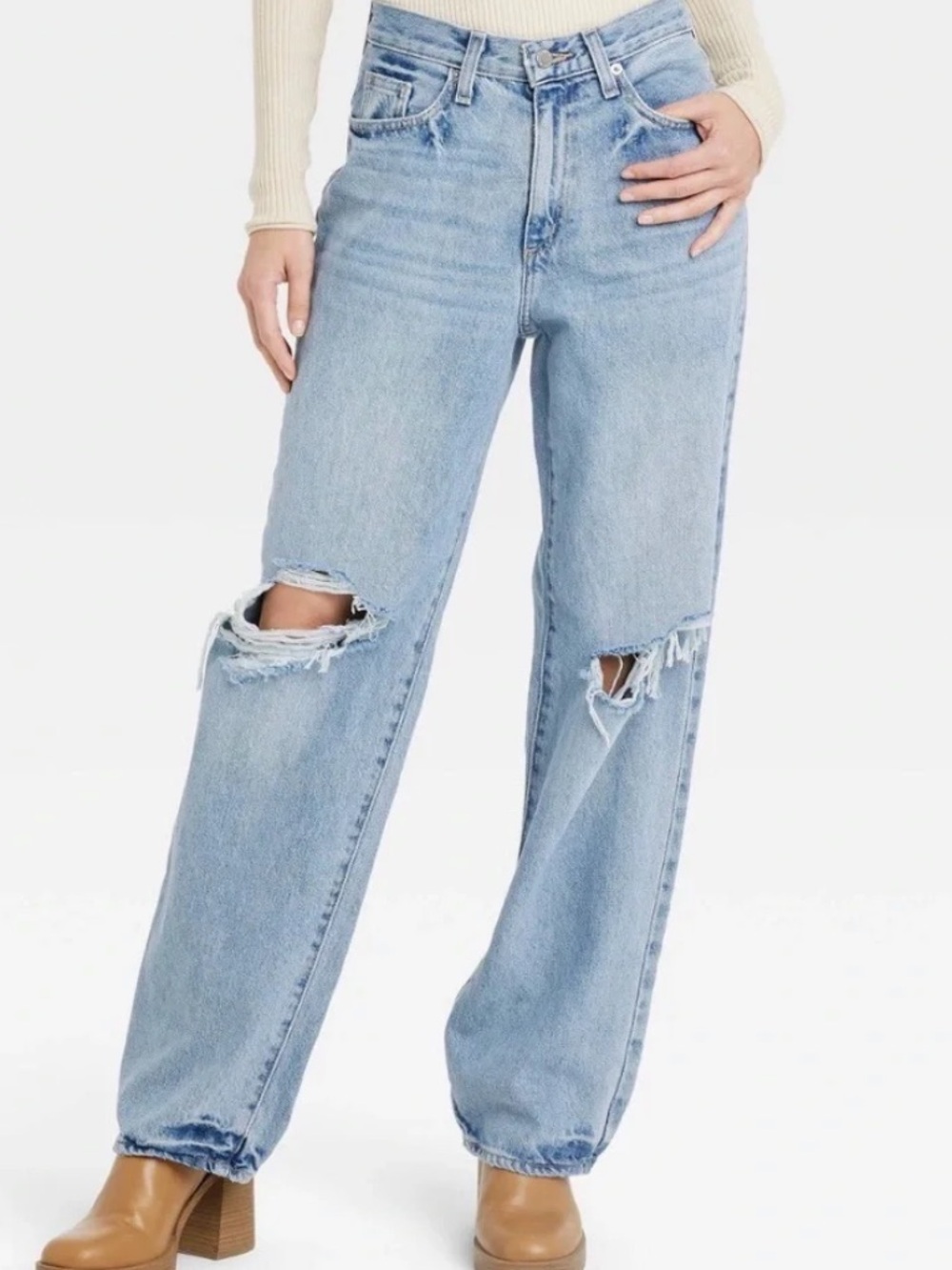 Universal Thread Women's Mid-Rise 90's Baggy Jeans
